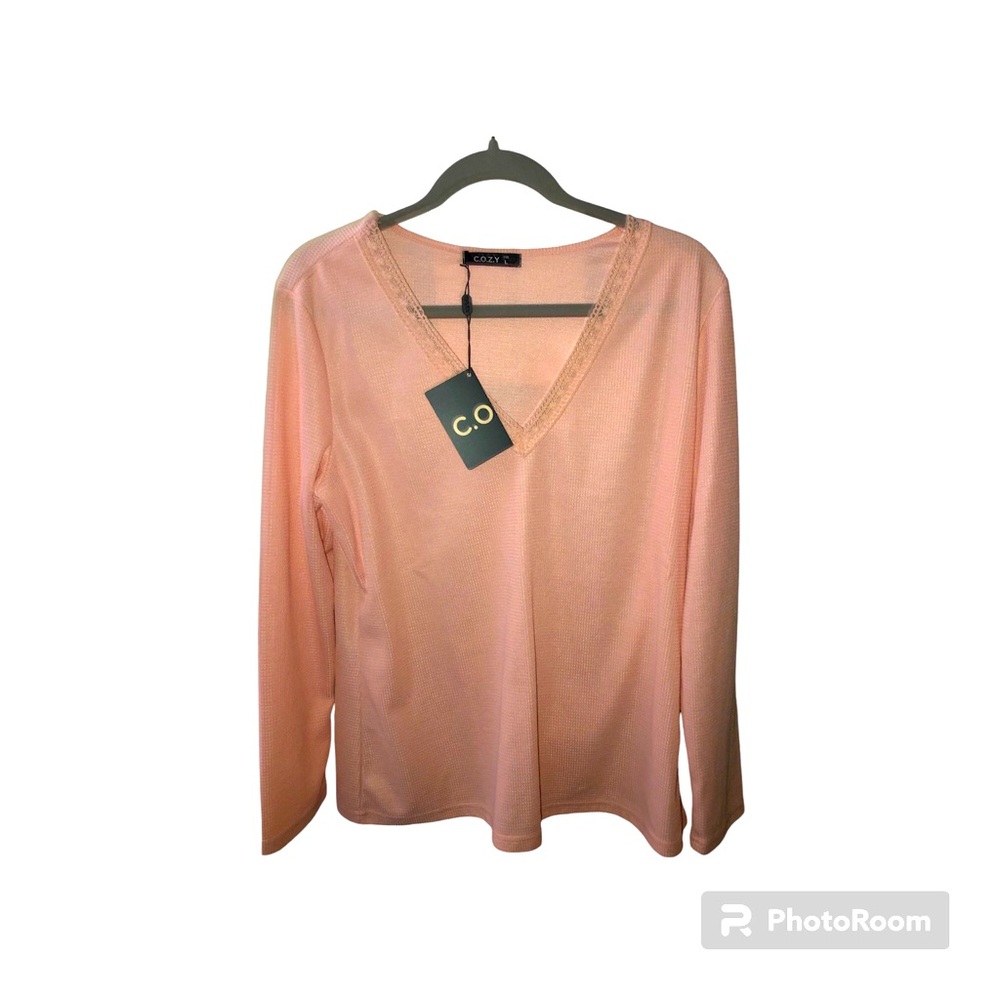 NWT Cozy Pink Thermal Top